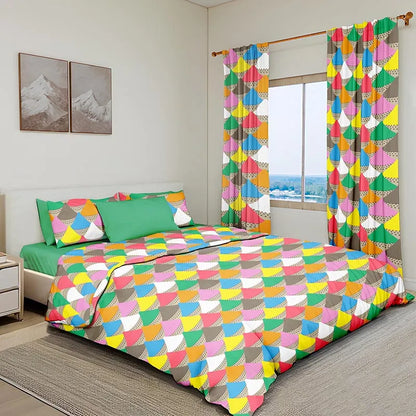 Edgy Geometric Angled Pattern Bed in a Bag