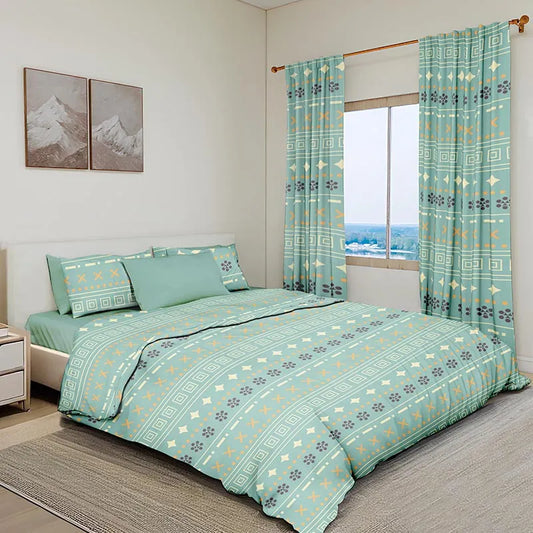 Geometric Bedding Set with Matching Curtains