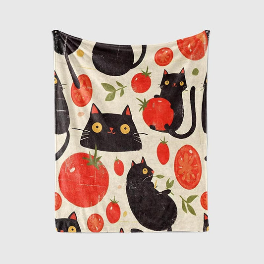 Lucky Black Cat Throw Blanket