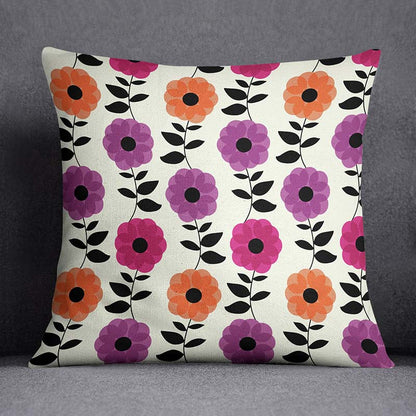 Charming Purple Blossom Throw Pillow