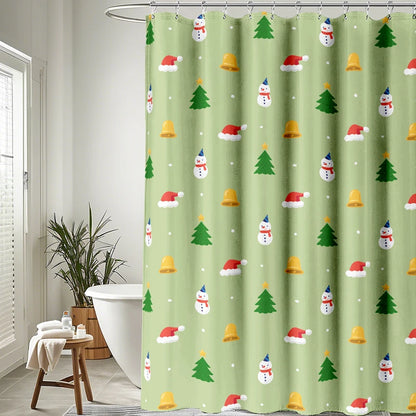 Christmas Cheer Waterproof Shower Curtain