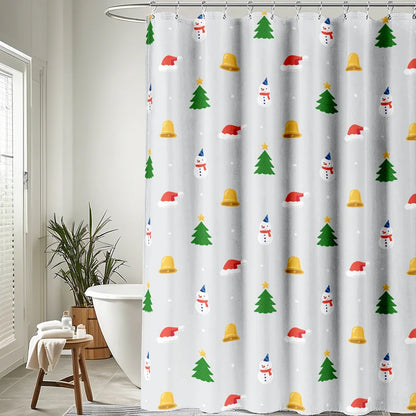 Christmas Cheer Waterproof Shower Curtain