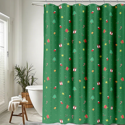 Christmas Cheer Waterproof Shower Curtain