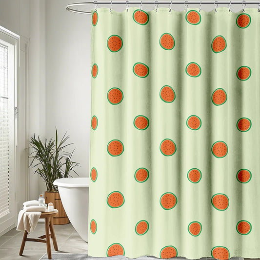 Summer Fruit Watermelon Print Shower Curtain