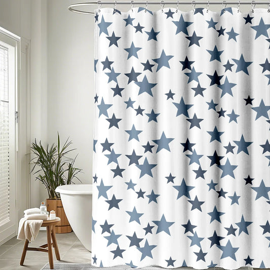 Twinkling Star Waterproof Shower Curtain